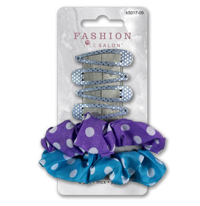 SNAP CLIPS AND SCRUNCHIES SET - 6 PCS 7*14cm