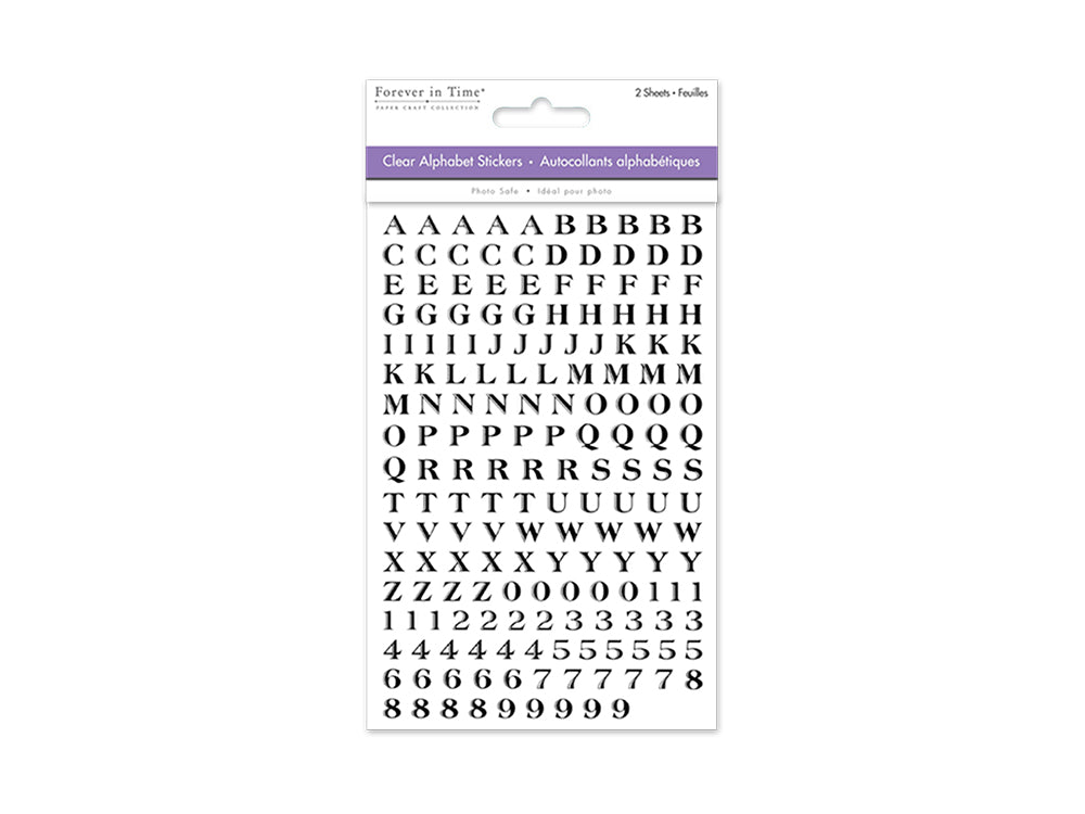 Paper Craft Sticker: 4"x5.25" Mini Fonts 2 Sheets A) Fancy