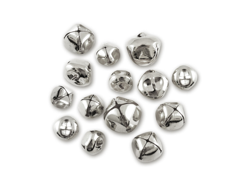 Craft Medley: 20mm-30mm Jingle Bells Metal B) Silver