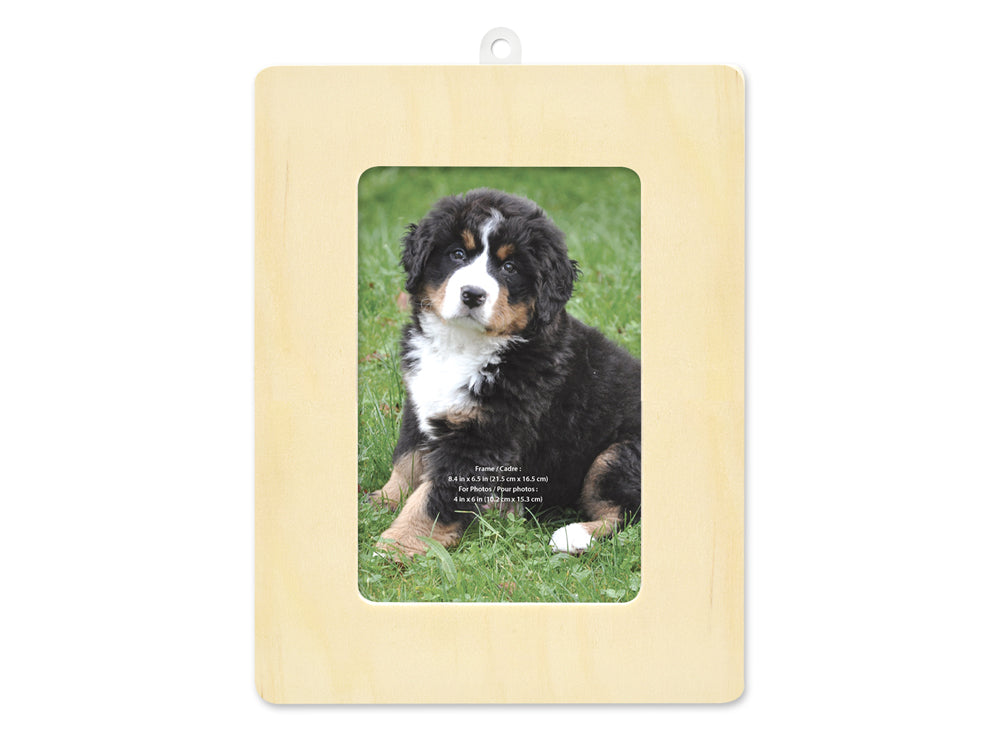 Wood Craft: Natural DIY 8.38"x6.44" Photo Frame D) Rectangular