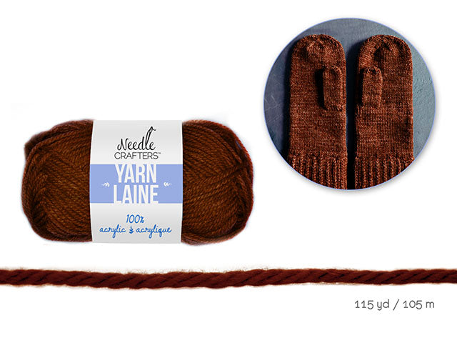Needlecrafters: 50g Acrylic Yarn Standard Ball Dyed Q) Caffé