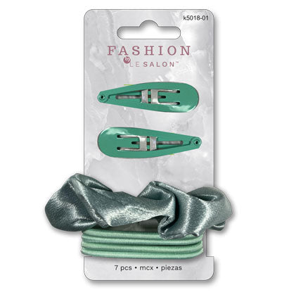 SNAP CLIPS AND ELASTICS SET - 7 PCS 7*14cm