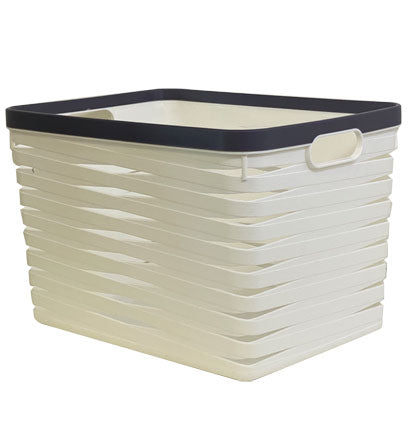 RECT. PP BASKET-WHITE-L 34*24*23