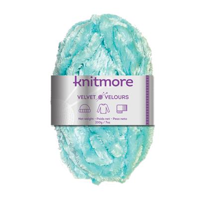 VELVET KNITTING YARN-LIGHT BLUE 200G/126yards