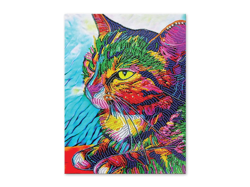 Craft Medley Kit: Diamond Painting Art Kit 12"x16" w/Gems+Tool+Tray M) Cat 2