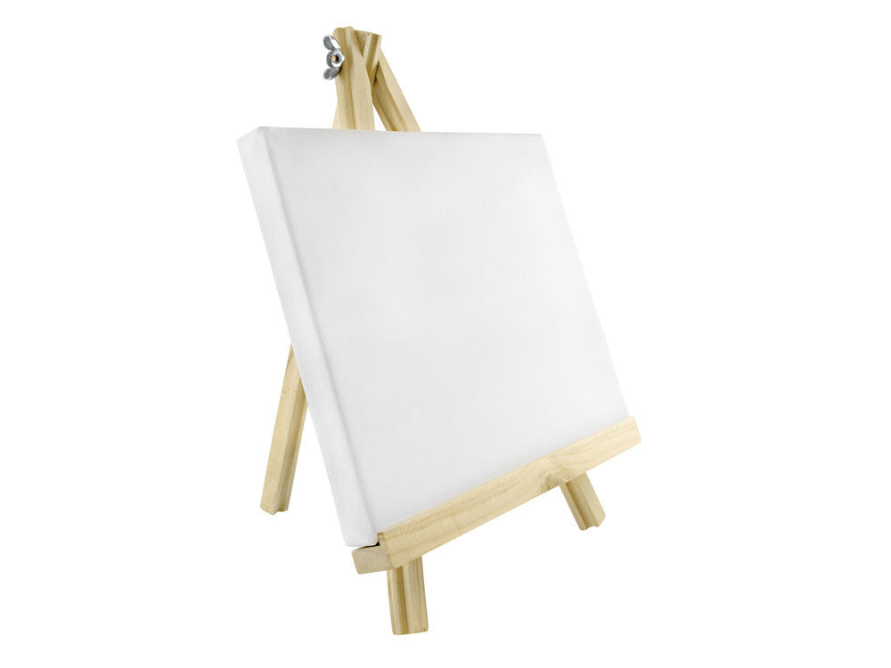 Stretch Artist Canvas: 7"x9.45" (18x24cm) on Wooden Easel