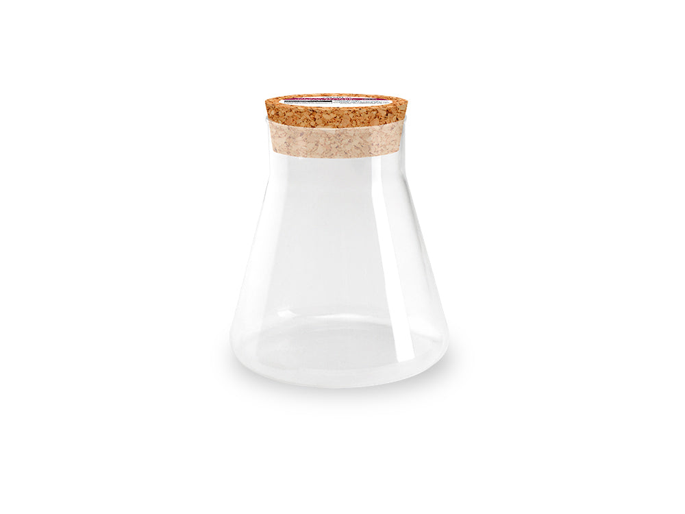 Craft Décor: 10x12cm DIY Beaker Clear Glass w/Cork Stopper