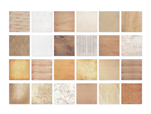 Cardstock: 12"x12" Themed Stack Pad x24 Double-Sided (24 Designs) 230GSM B) Wicker