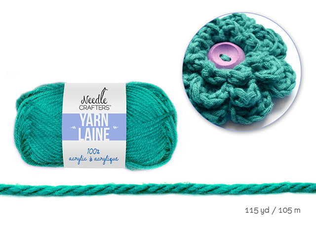 Needlecrafters: 50g Acrylic Yarn Standard Ball Dyed T) Teal