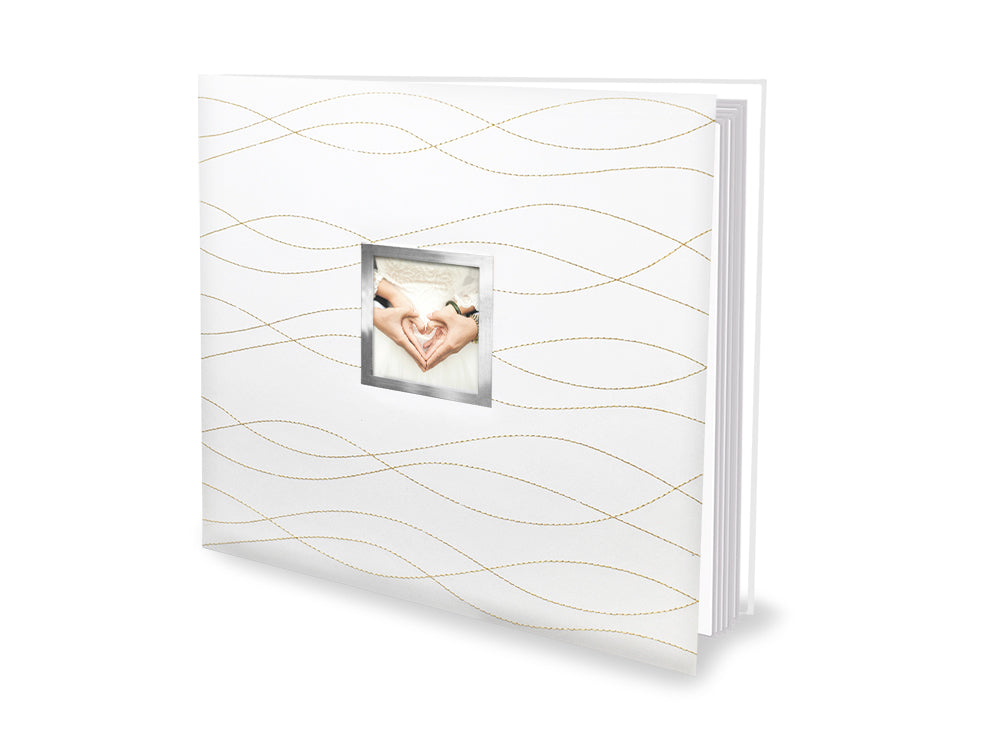 Scrapbook Album: 12"x12" PostBound w/10shts&prot M) Gold Stitched