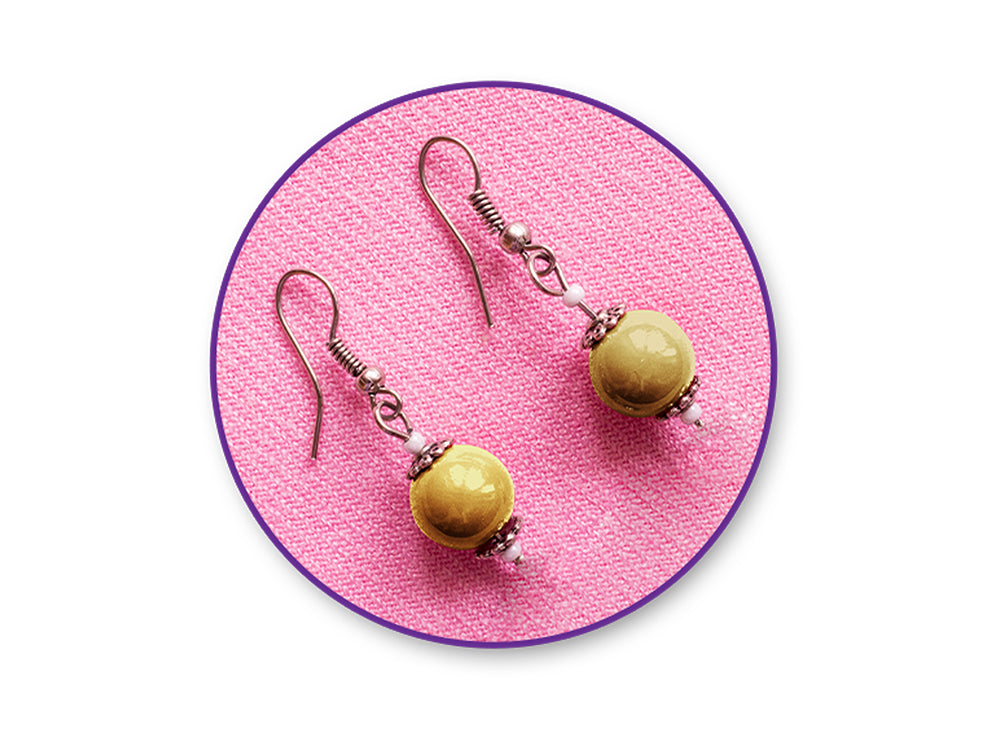 Metal Effect Beads: 10mm Luster Electroplated Round 30g B) Gold