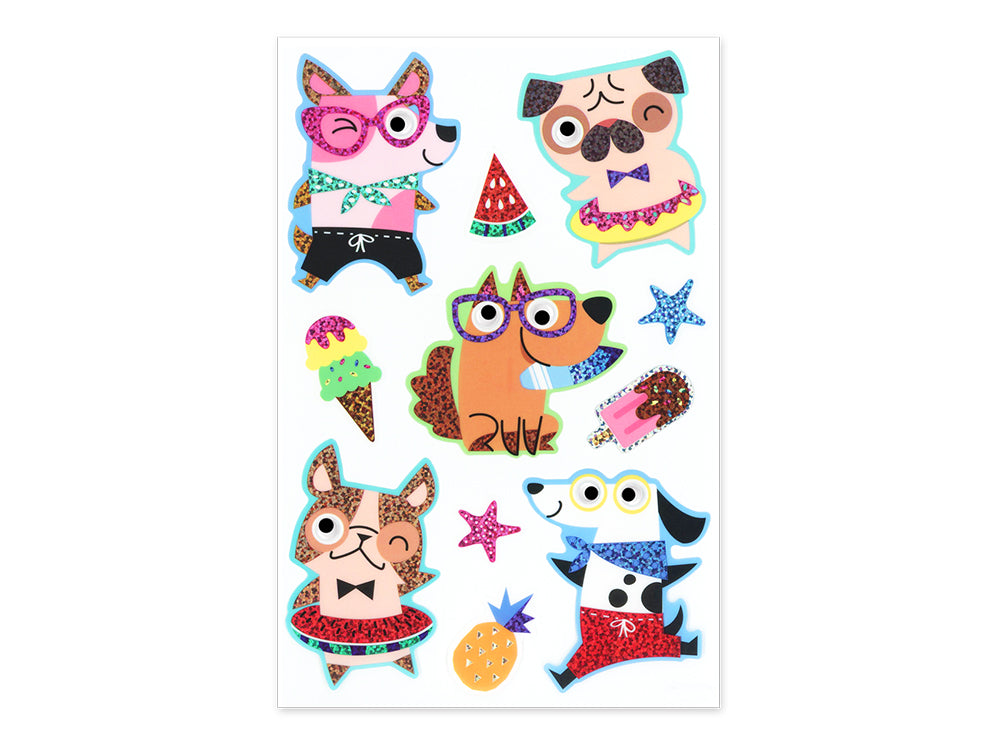 Paper Craft Sticker: 5.5"x8.25" Googly-Eyed Pals Laser Effect C) Dog