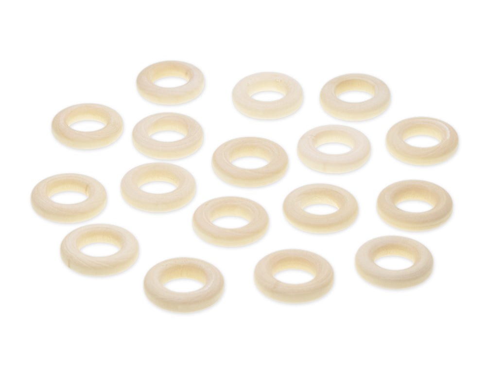 Craftwood: 25mm Craft Rings x17 Natural