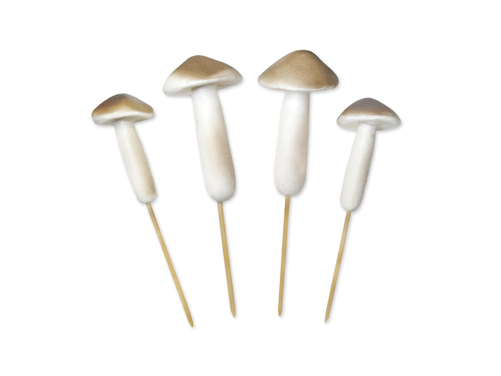 Craft Decor: Foam Mushroom Picks 4pc