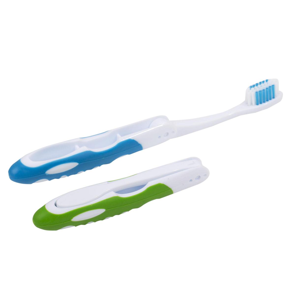Bodico, 2-pc Foldable Travel Toothbrush, b/c