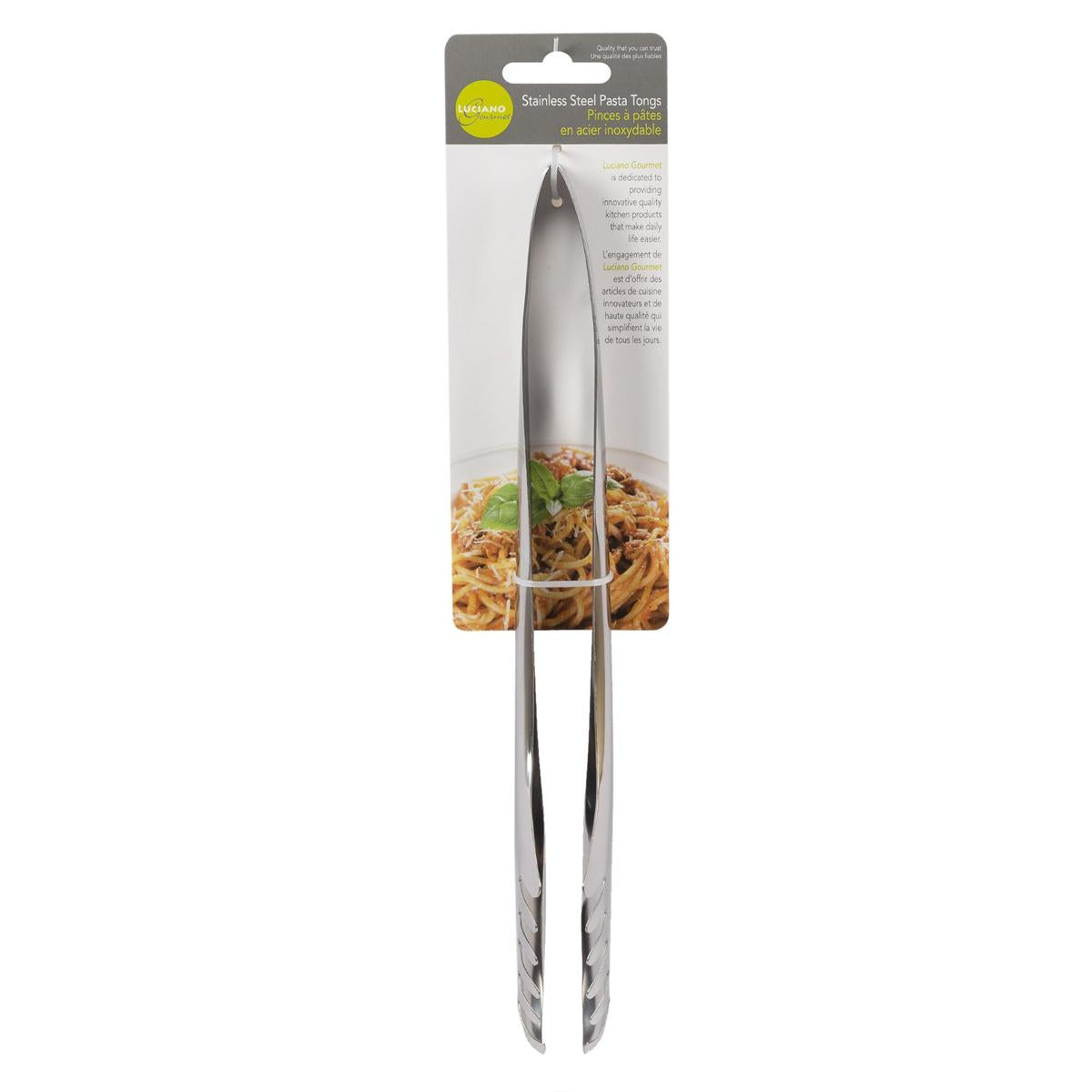 L.Gourmet 12" SS Salad/Pasta Tongs, t.o.c. (CP)