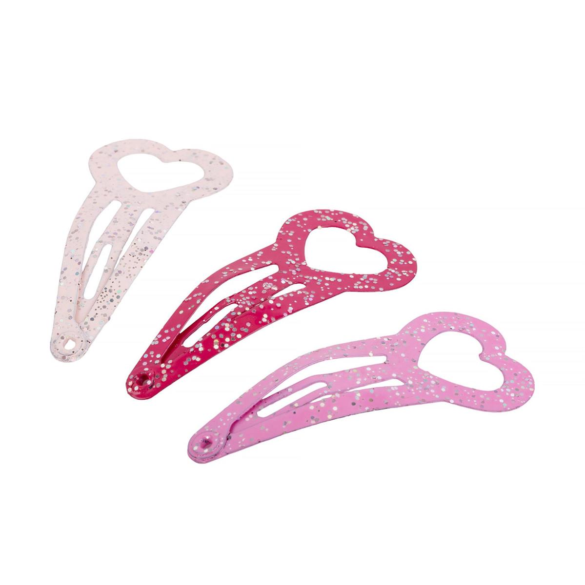 Stylin G, 6-pc Snap Barretted w Hearts, hc