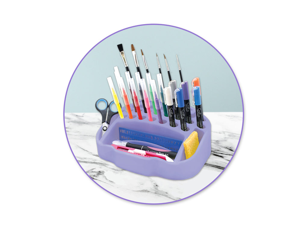 Craft Storage: 9.8x3.5x5.9" Desktop Organizer 27-slot