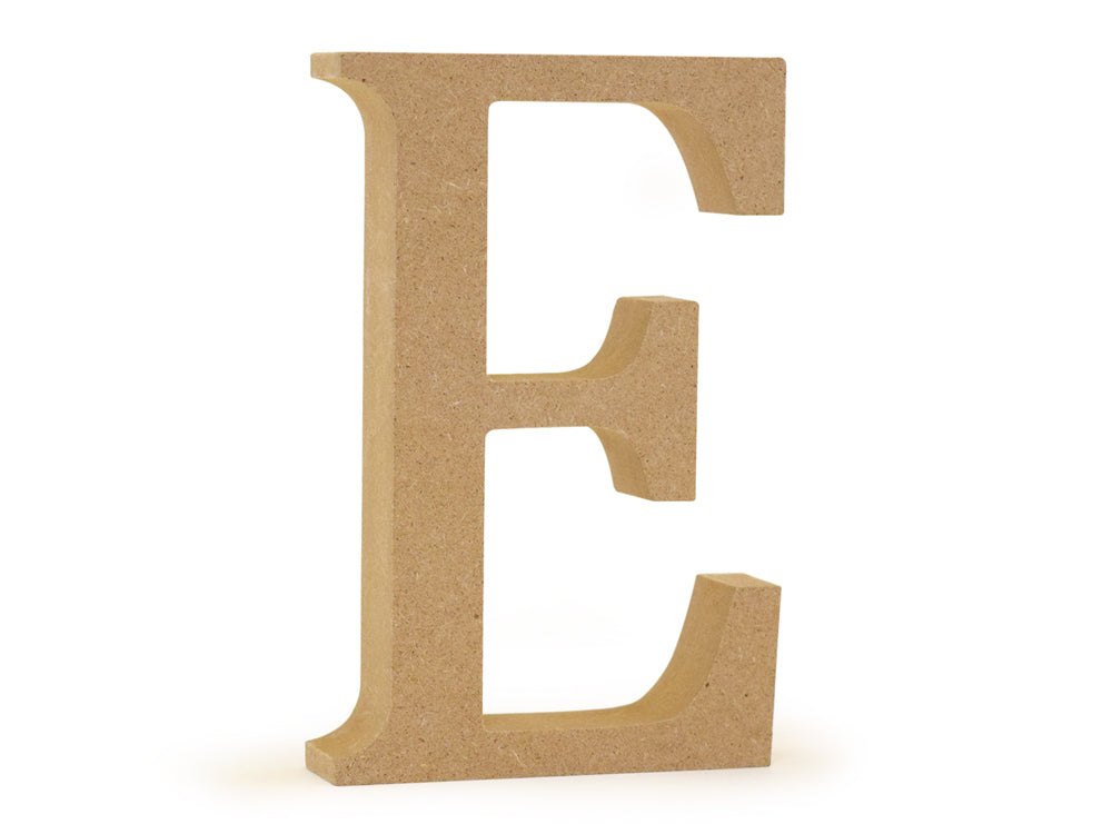Wood Letters: 5 1/8" MDF Standing E