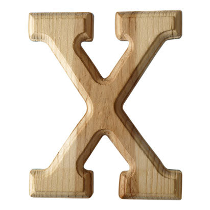 6" WOODEN BEVELED LETTERS (X)