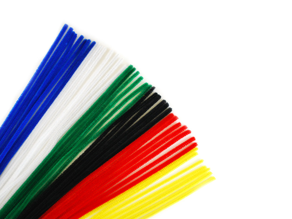 Chenille Stems: 6mmx30cm Standard Pipe Cleaners 40pc I) Multi Mix