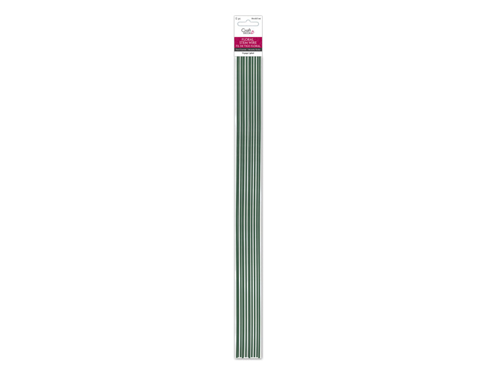 Floral Stem Wire: 16g Green 18" 12/pk