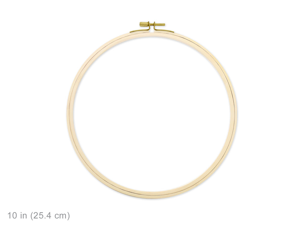 Needlecrafters: 10" Embroidery Hoop w/Brass Clamp