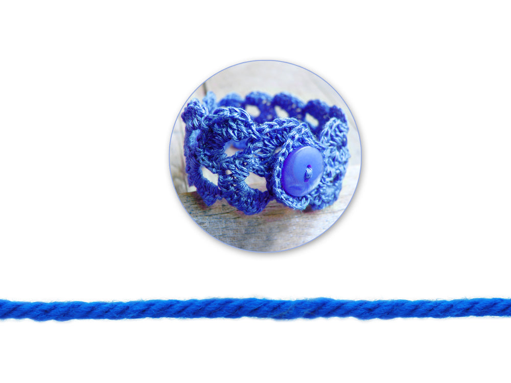 Needlecrafters: 50g Acrylic Yarn Standard Ball Dyed O) Blueberry