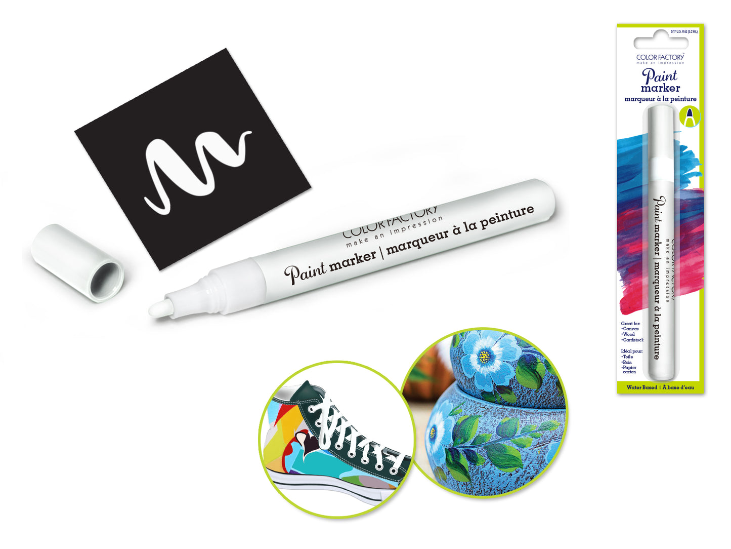 Color Factory: Water Based Paint Marker J) White
