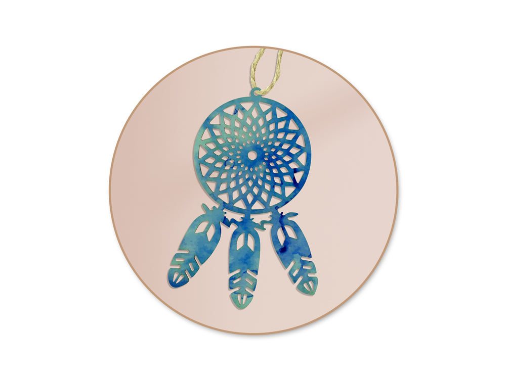 Craftwood: 2.2"x3.2" DIY Mini Dream Catchers x5 w/Jute Cord Laser Cut