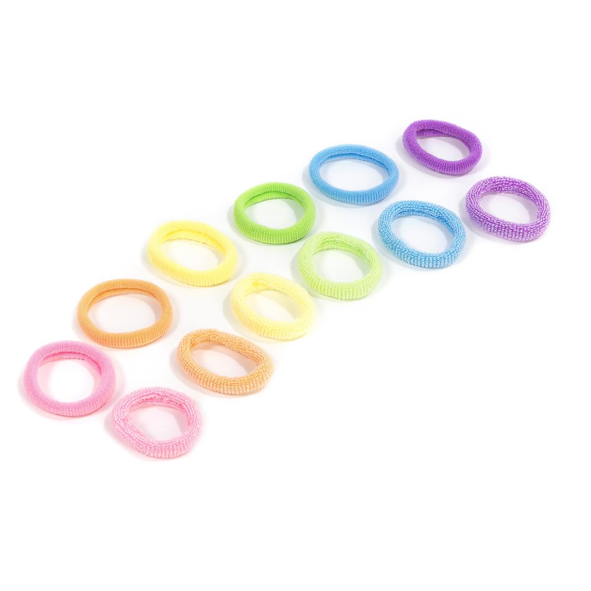 StylinG 24-pc Pastel Knitted Mini Ponyholders, hc