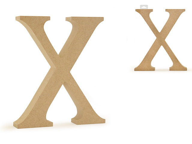 Wood Letters: 5 1/8" MDF Standing X