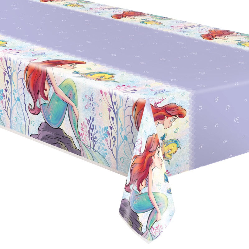 Disney The Little Mermaid Rectangular Plastic Table Cover  54" x 84"