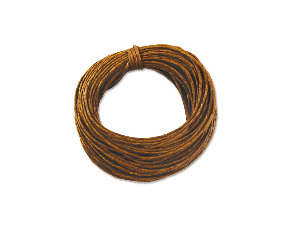 Jewelry/Craft Cord: 1mmx10yds Waxed Cord Round D) Dark Natural