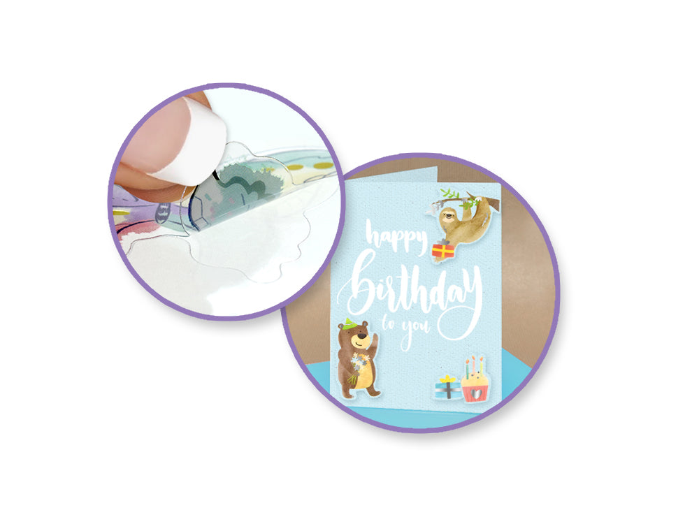 Paper Craft Sticker: 10cmx23cm Foil Fancy H) Pretty Cat