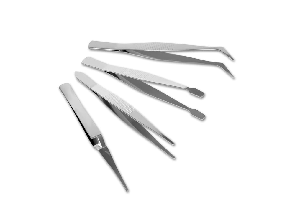Beading/Jewelry Tool: 4pc Tweezer Set Asst