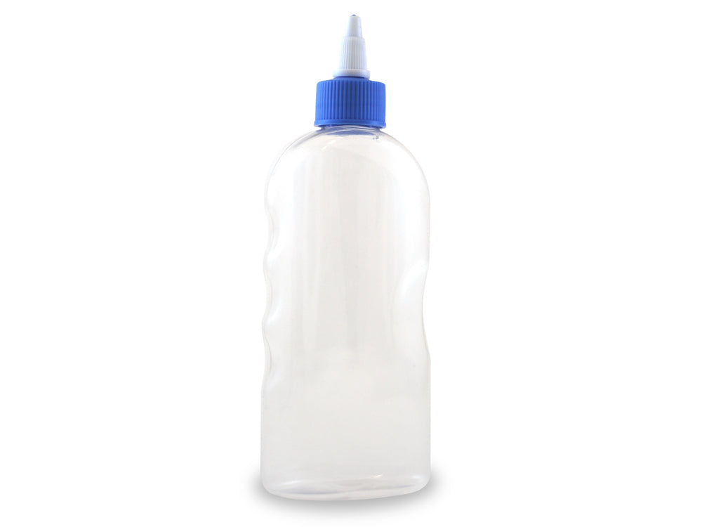 Plastic Bottle: 200ml Semi-Transparent EZ-Squeeze Grooves