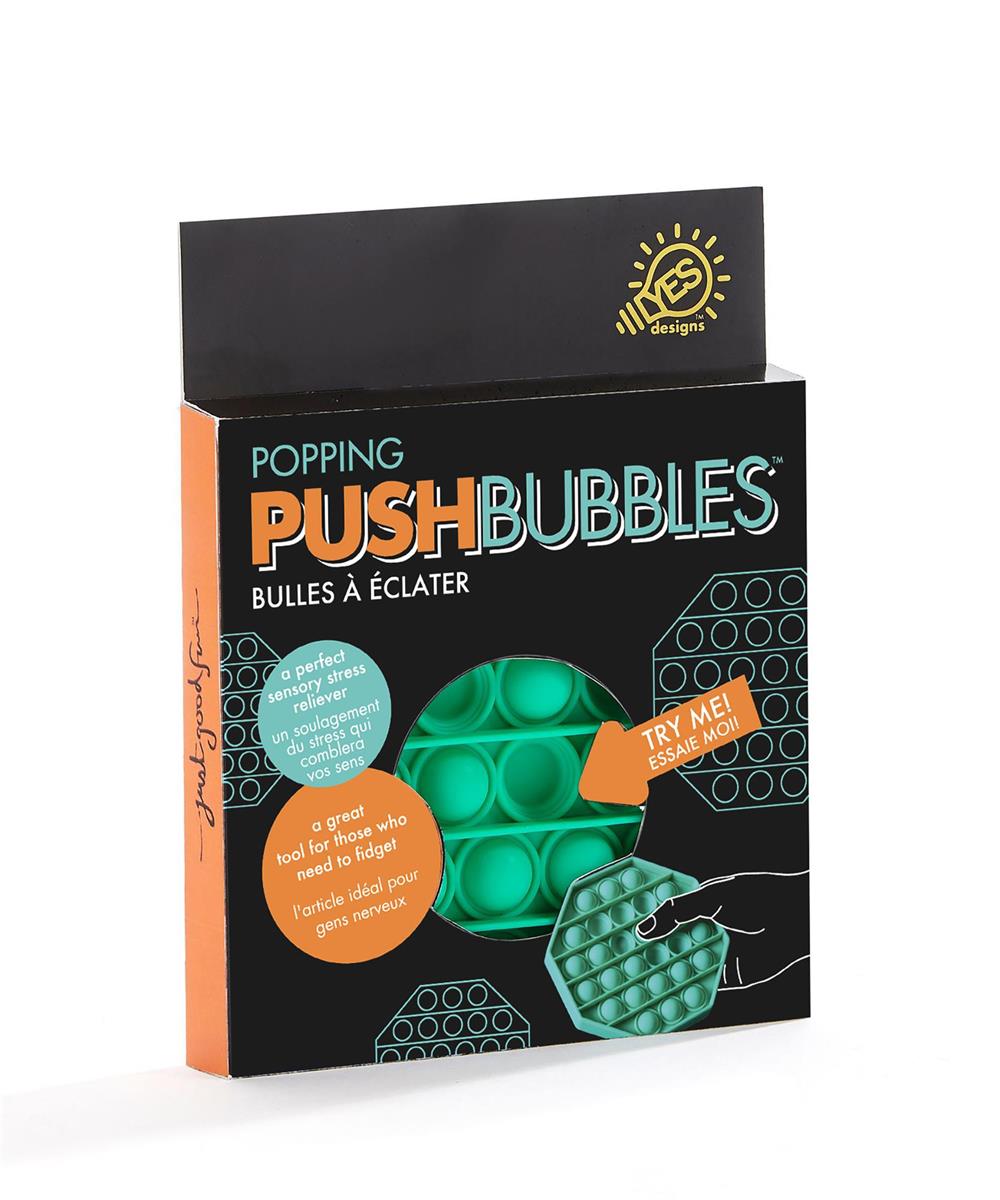 Silic.Pop Octag.Stress Reliever, 6 Asst., L:6.9"xW:6.9"xH:0.6"