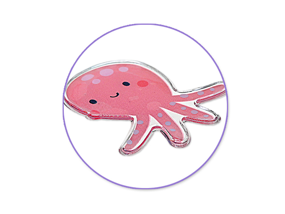 Paper Craft Sticker: 4.1"x7.5" 3D Puffy C) Sea Life