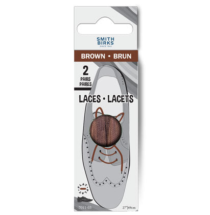 27" LACES - FLAT (2PR) BROWN