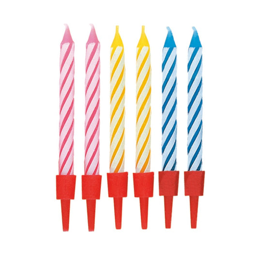 Birthday Candles in Holders  20ct