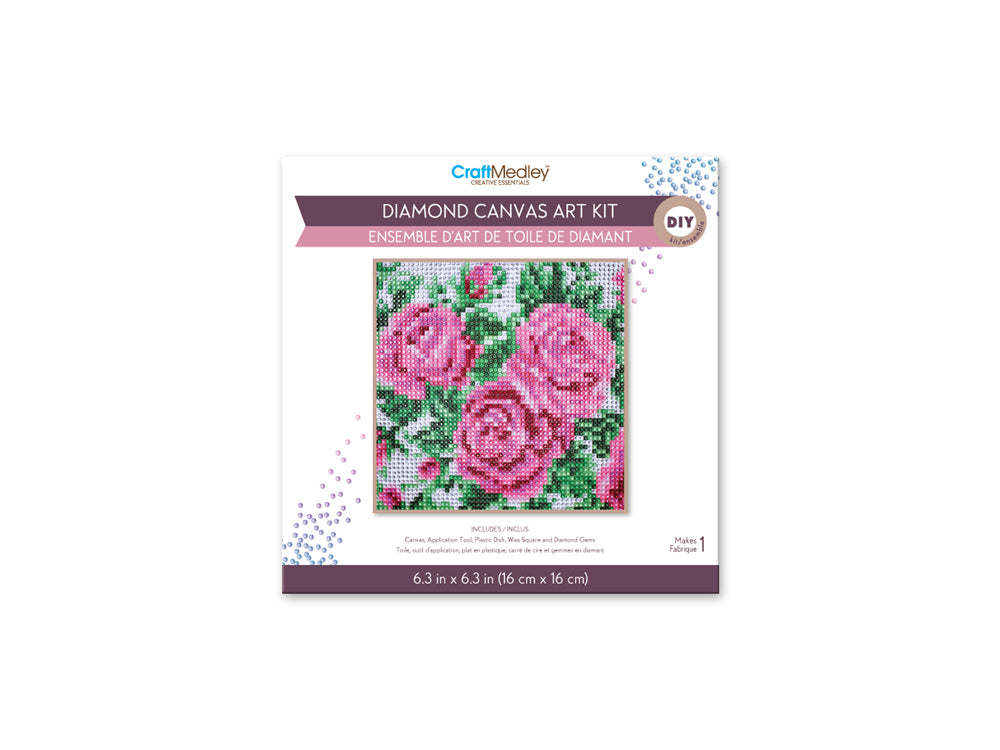 Craft Medley Kit: DIY Diamond Painting Kit B) Rose Bush