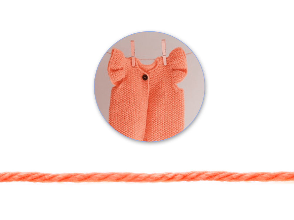 Needlecrafters: 50g Acrylic Yarn Standard Ball Dyed V) Bright Salmon