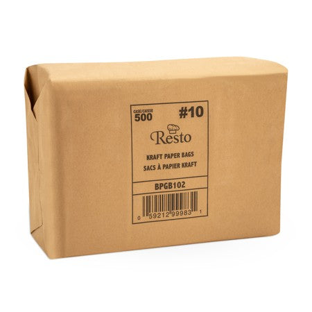RESTO #10 KRAFT PAPER BAGS 500/CASE (1327560)