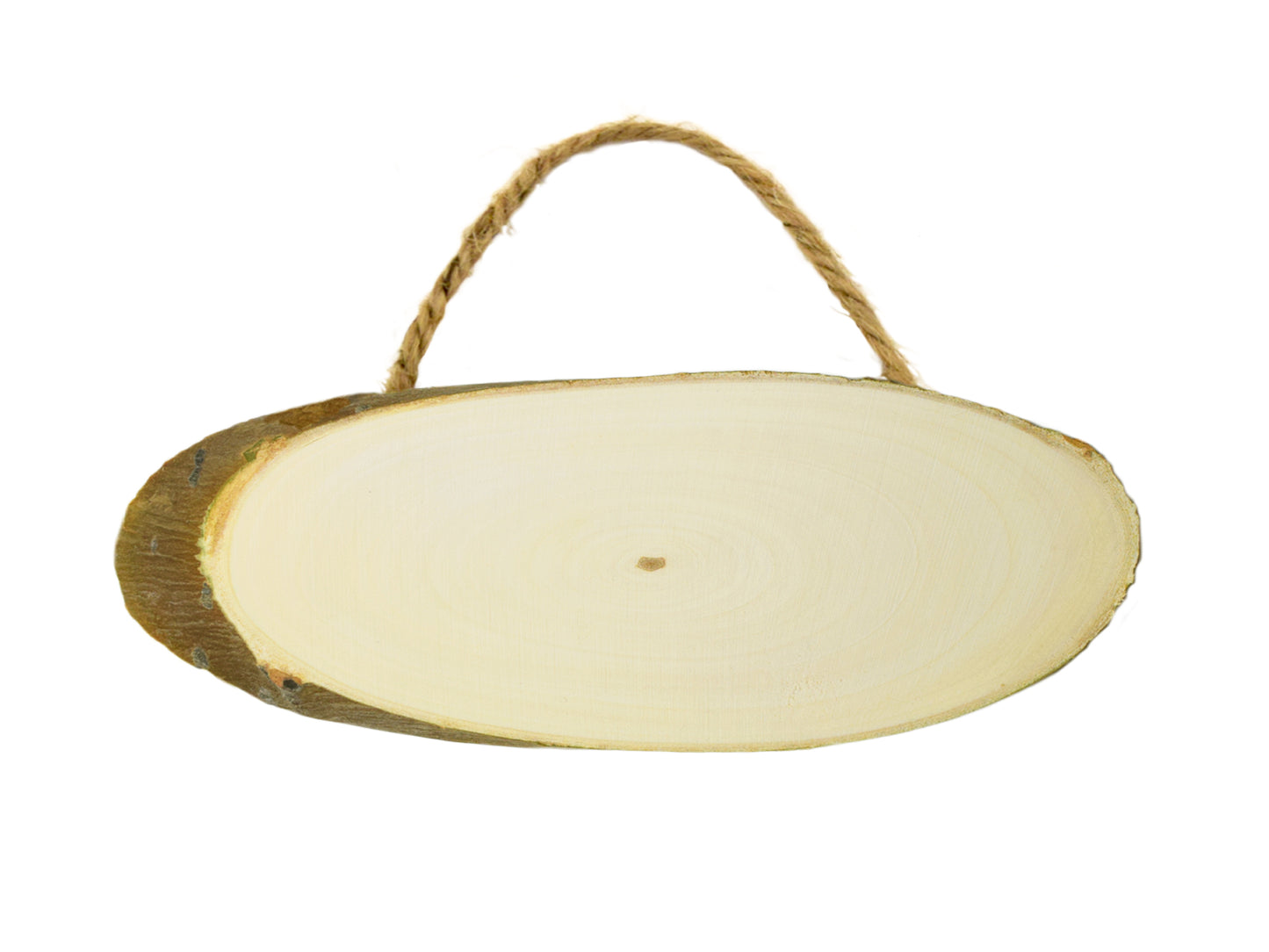 Craftwood: 21x8.5x0.9cm Oval Plaque w/Jute Cord
