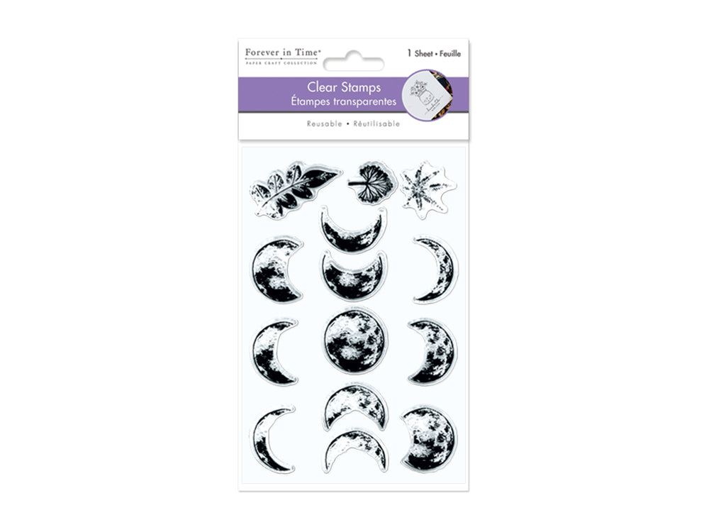 Clear Stamps: 4.3"x6.3" Reusable N) Crescent Moon