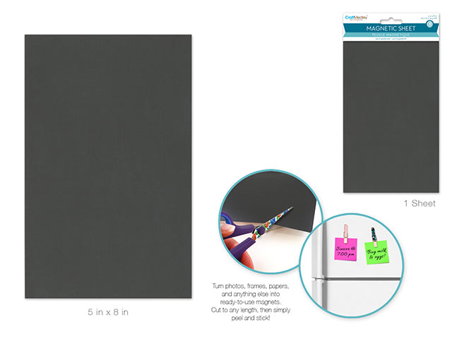 Magnetic Sheet: 5"x8" Self-Adhesive