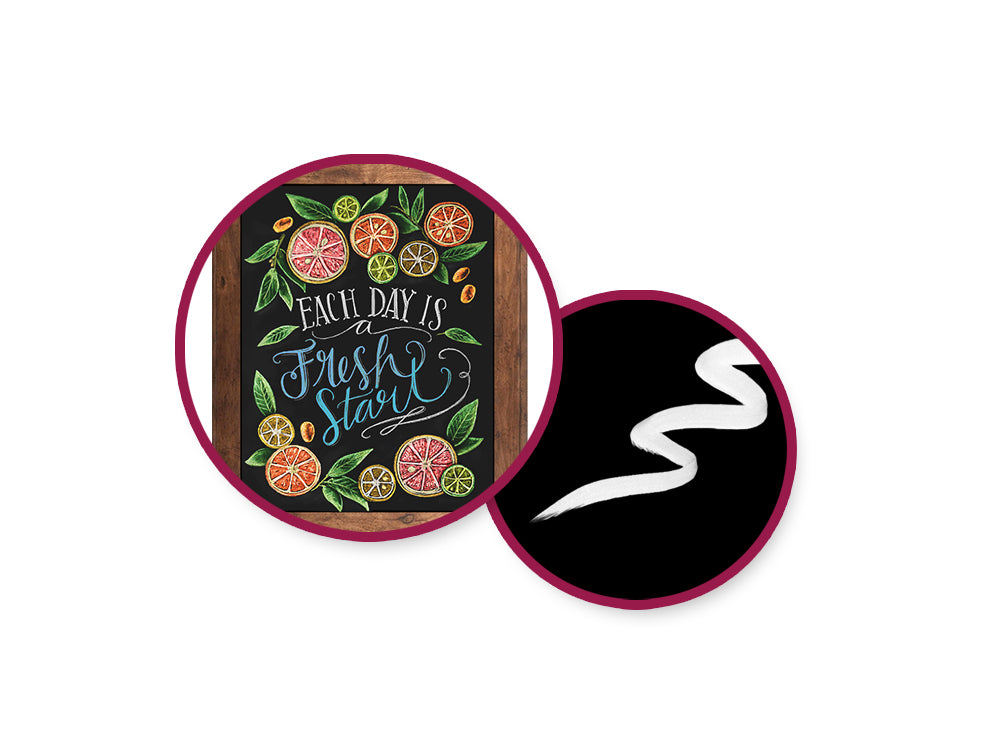 Craft Decor: Chalk-It-Up Brush Marker Blister-Carded B) White