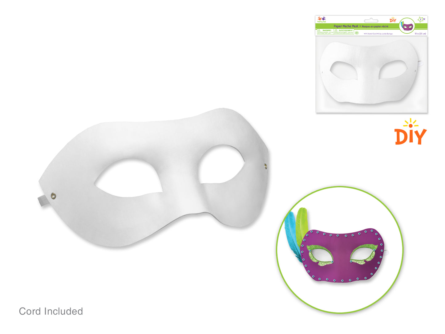 Krafty Kids: 'Diy' Mask W/Elastic Band E) Masquerade