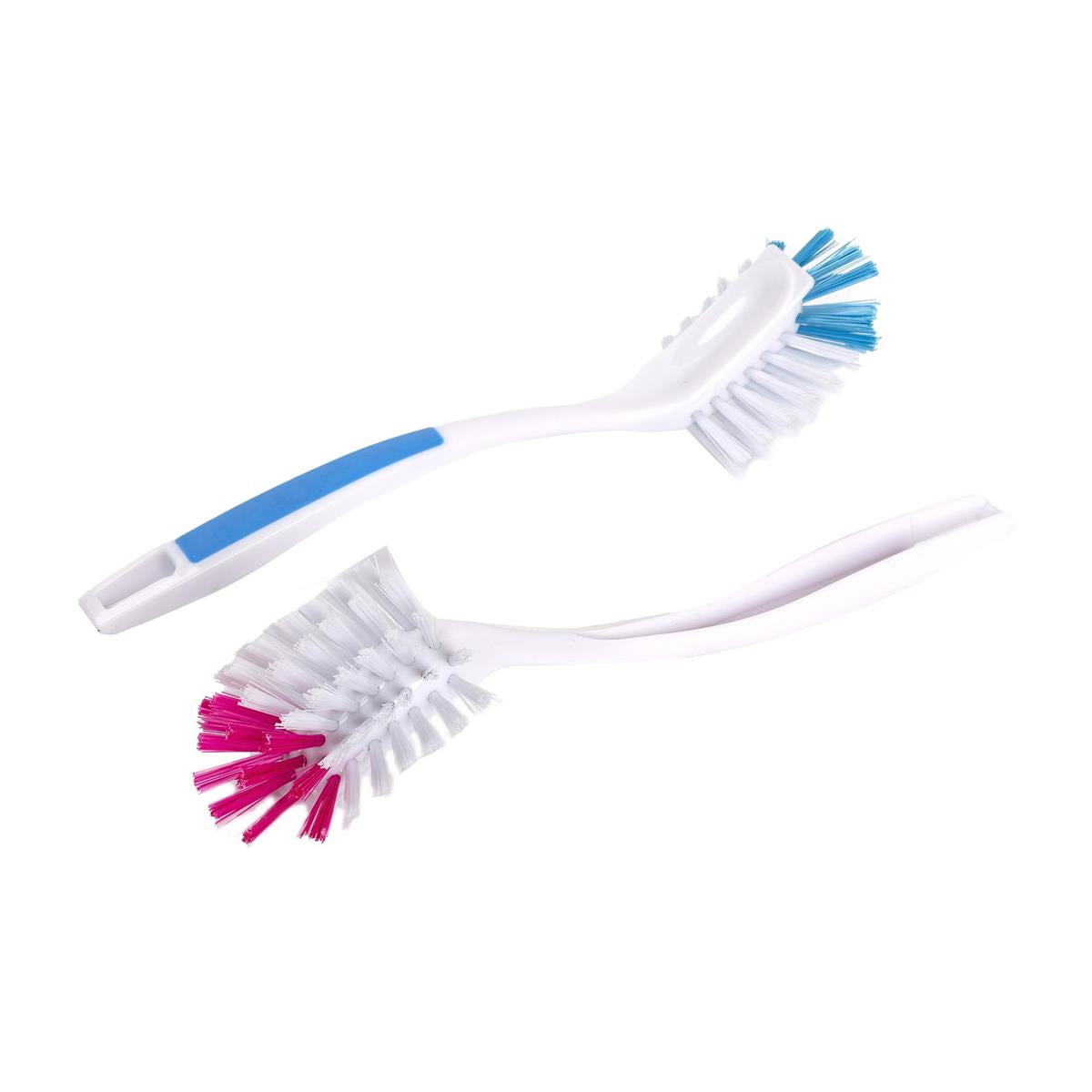 H.E., Plastic Brush w/Round Head, 2 Colours, tag